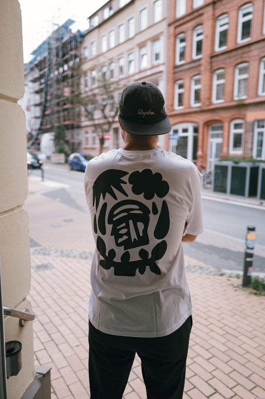 T-Shirt - weiß, schwarzes Bild