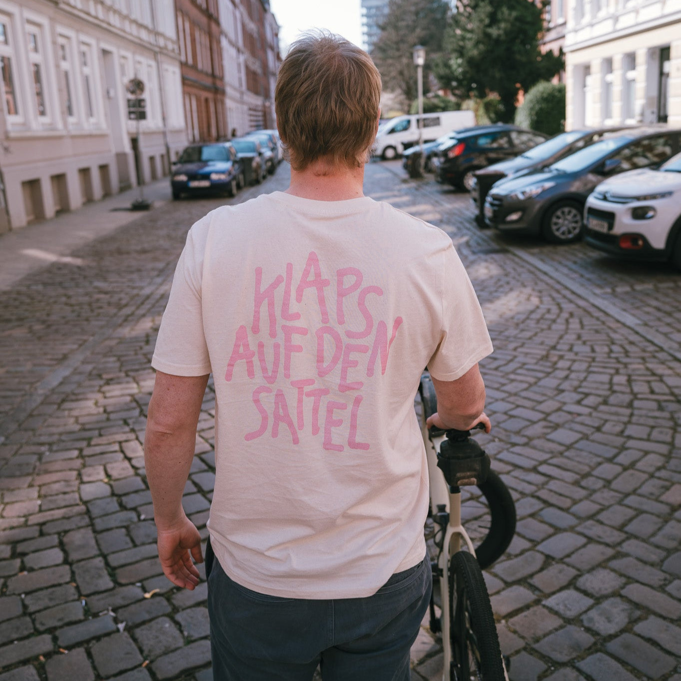 Klaps auf den Sattel Shirt - Rosé auf Natur