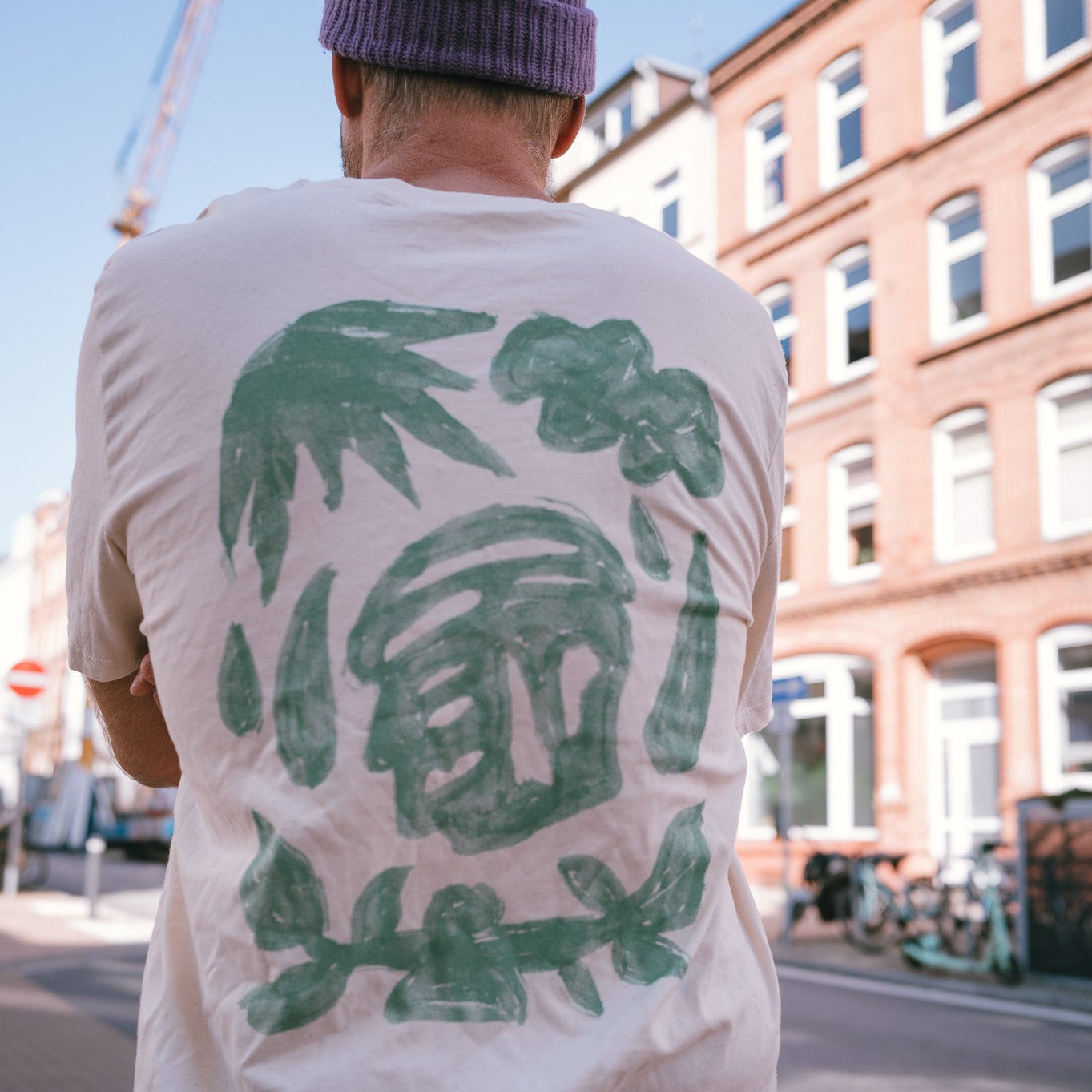 T-Shirt Matschfuss Spring 25 Natural Raw/Grün