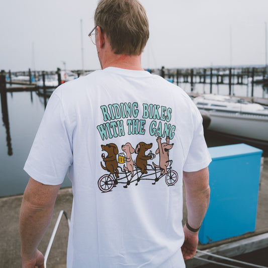 T-Shirt Riding Bikes with the Gang