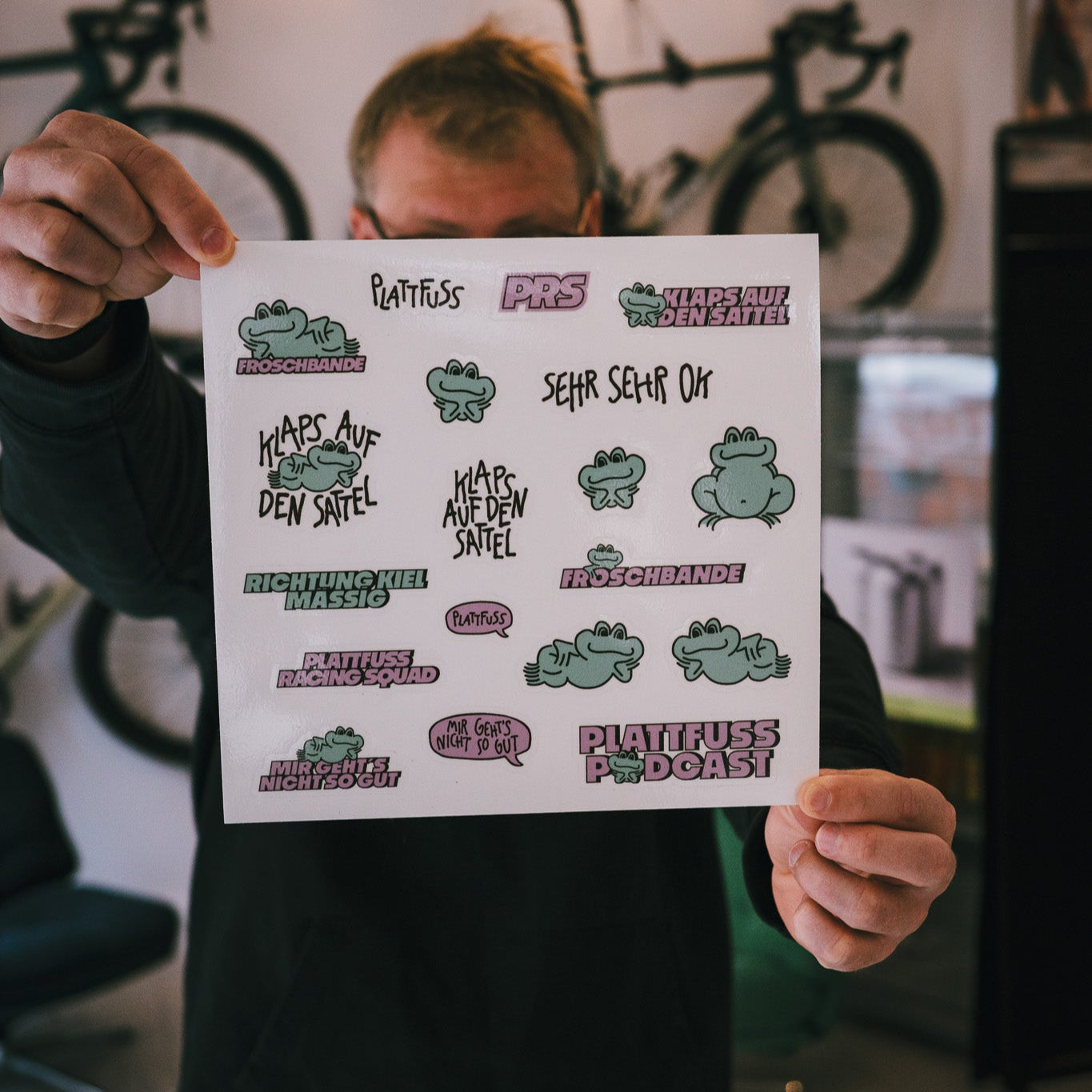 Plattfuss Decals für Rahmen oder Helm