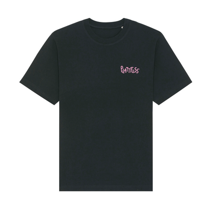 T-Shirt RIDING BIKES schwarz/rosa